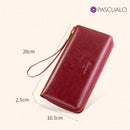 Carteira Longa de Couro Genuíno