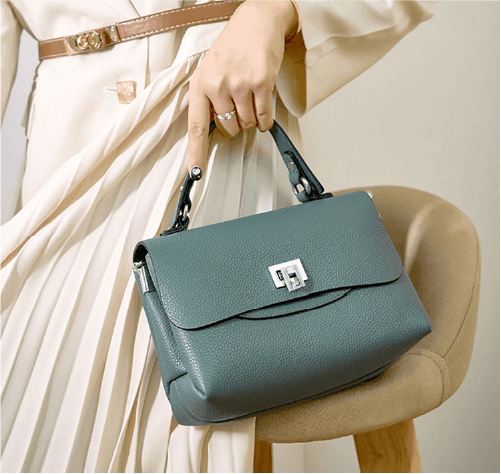 Bolsa Feminina Compacta de Couro Genuíno Femory