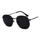 Óculos De Sol Hexagonal Preto