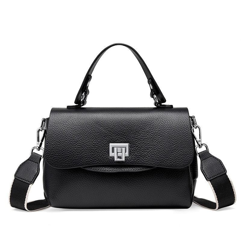 Bolsa Feminina Compacta de Couro Genuíno Femory