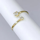 Anel Feminino Ajustável Banhado a Ouro