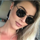 Óculos De Sol Hexagonal Preto